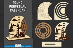 2084 Perpetual Calendar Lasercut SVG Bundle - CraftNest - Digital Crafting and Art