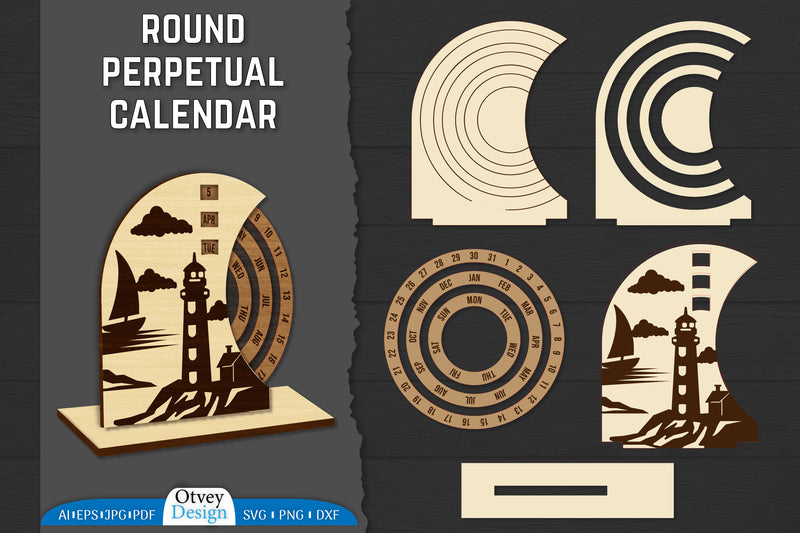 2084 Perpetual Calendar Lasercut SVG Bundle - CraftNest - Digital Crafting and Art