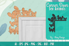 Sea Animals Door Corner Decoration SVG Bundle 20 - CraftNest - Digital Crafting and Art