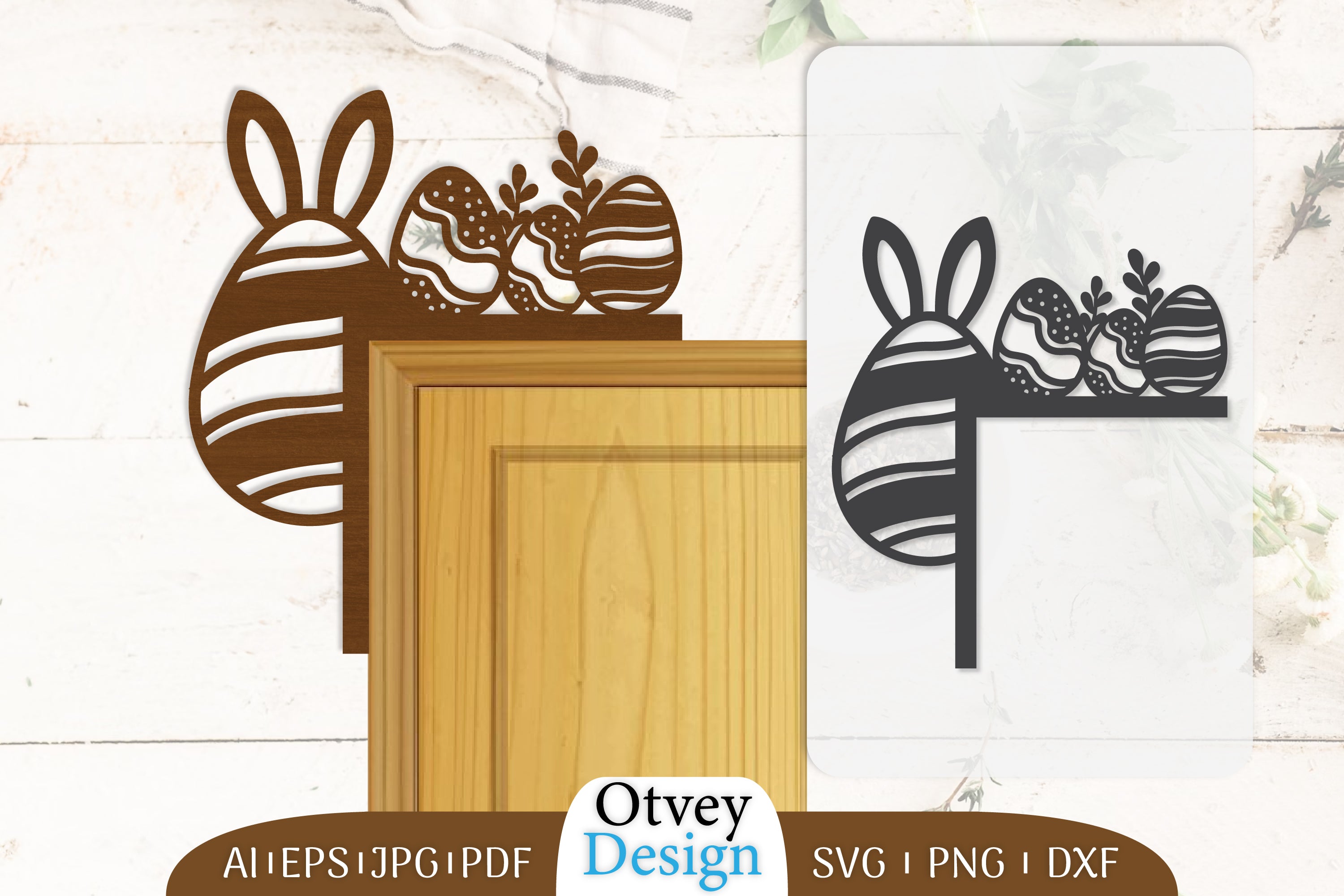 Door Corner Happy Easter Egg Lasercut SVG Bundle 8 - CraftNest - Digital Crafting and Art