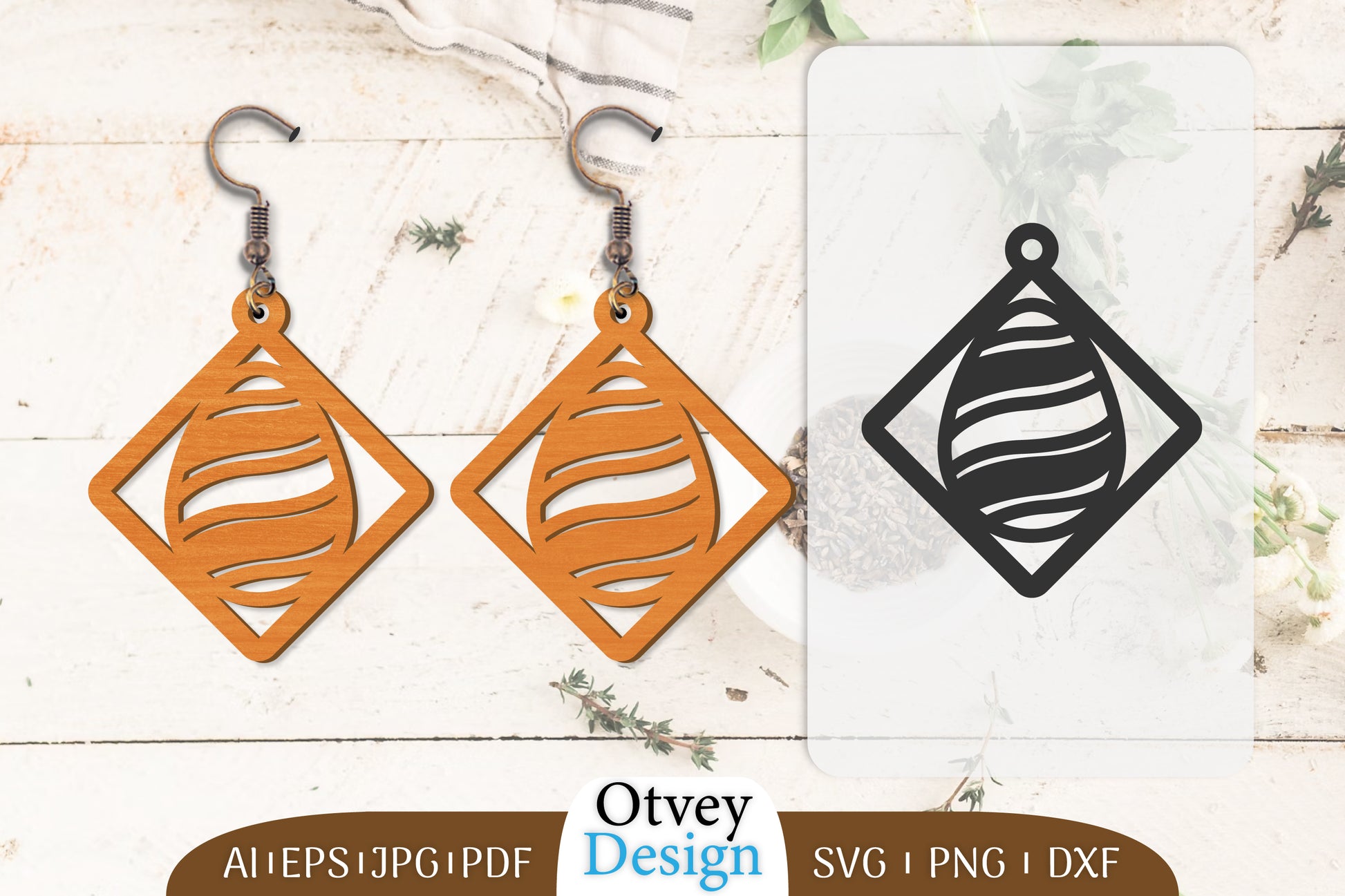 Happy Easter Egg Earring Lasercut SVG Bundle 23 - CraftNest - Digital Crafting and Art