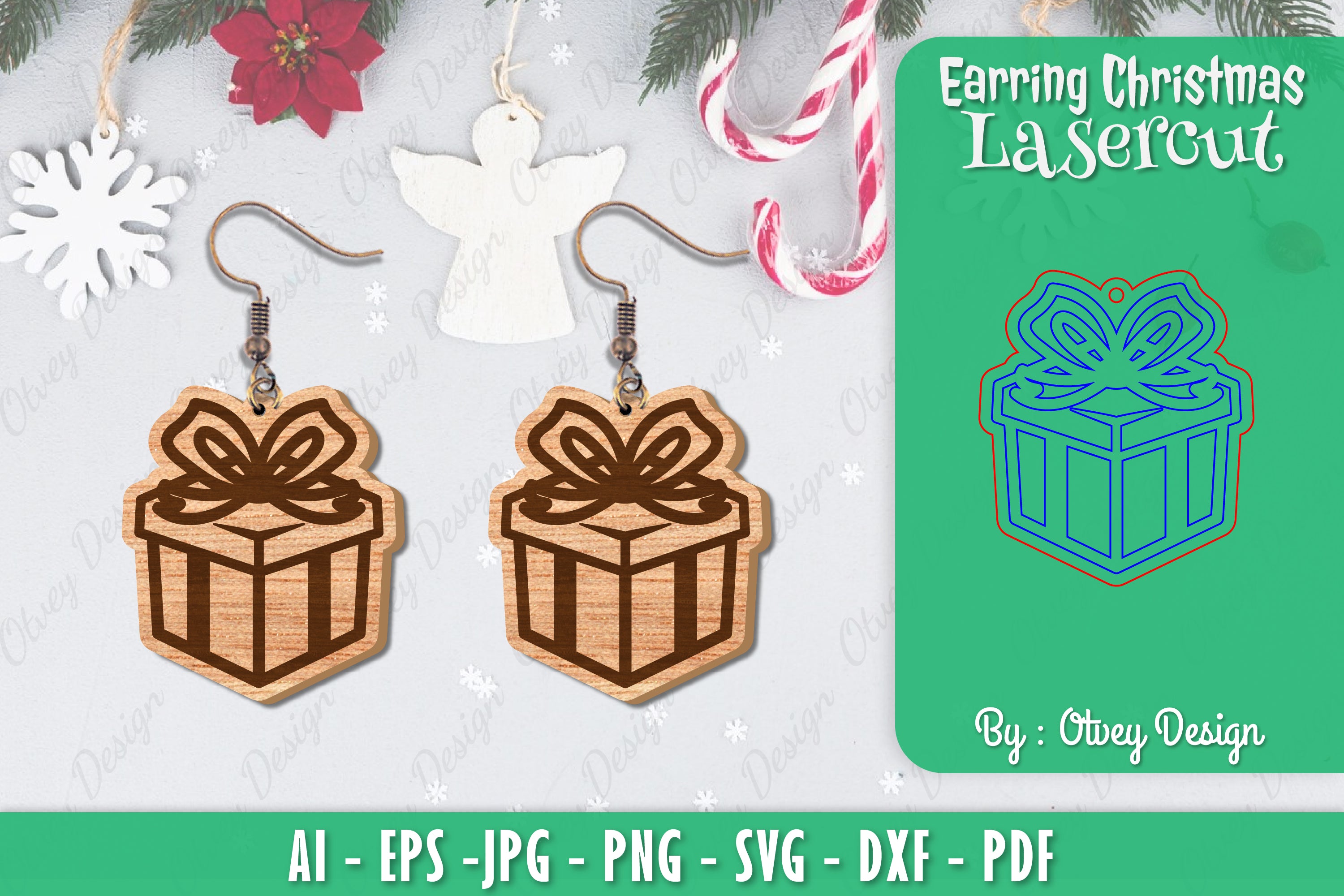 Christmas Earrings SVG Bundle