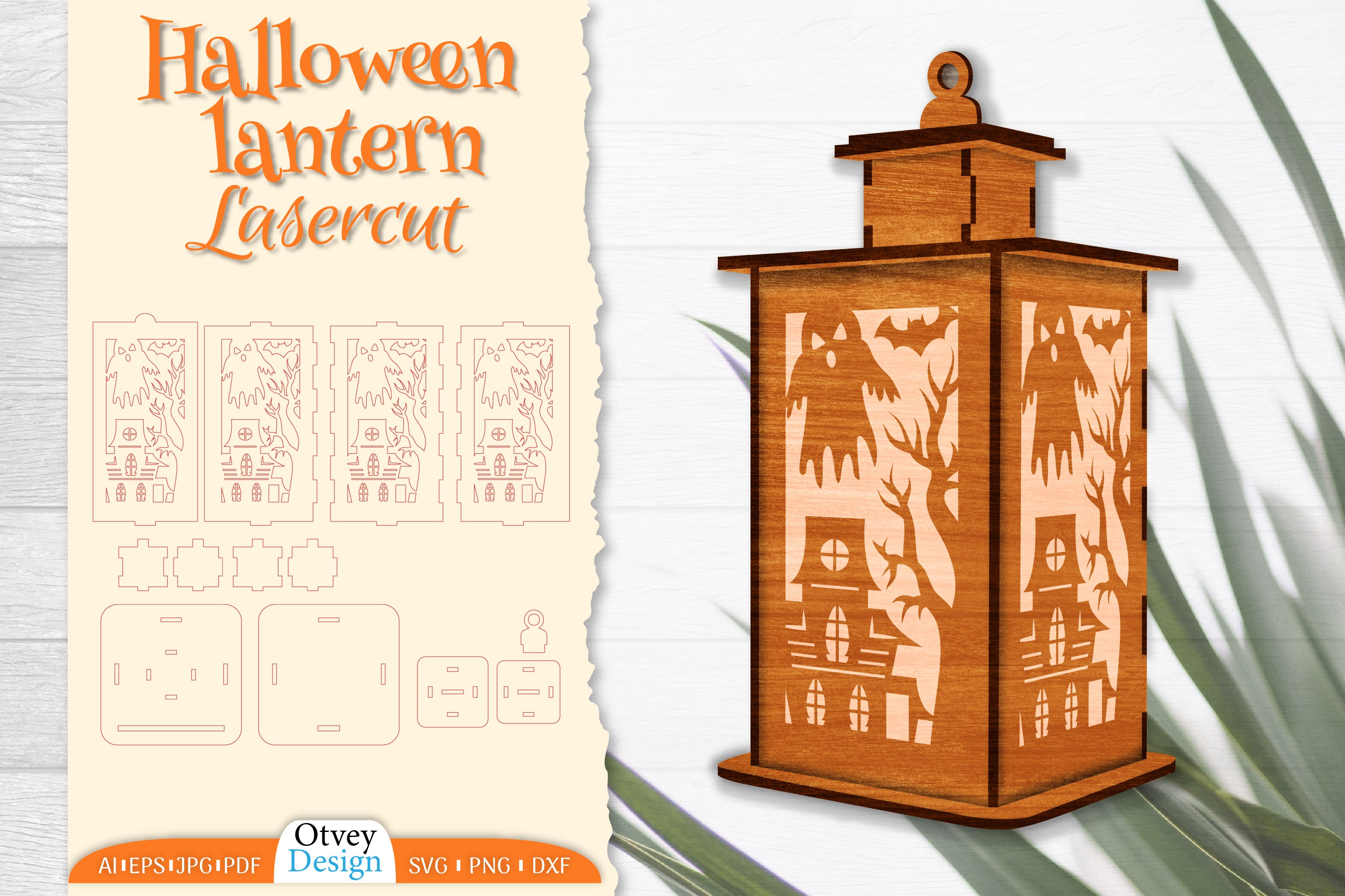 Halloween Lantern Lasercut SVG Bundle
