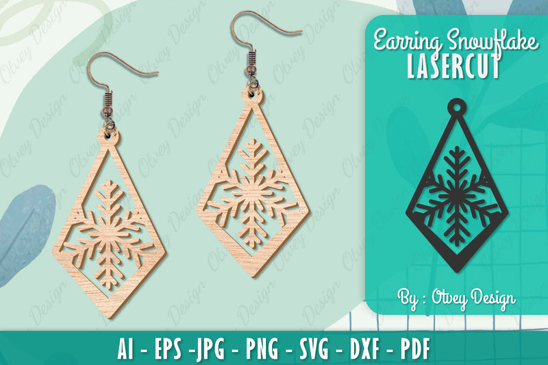 Snowflake Earring Lasercut SVG Bundle 79 - CraftNest - Digital Crafting and Art