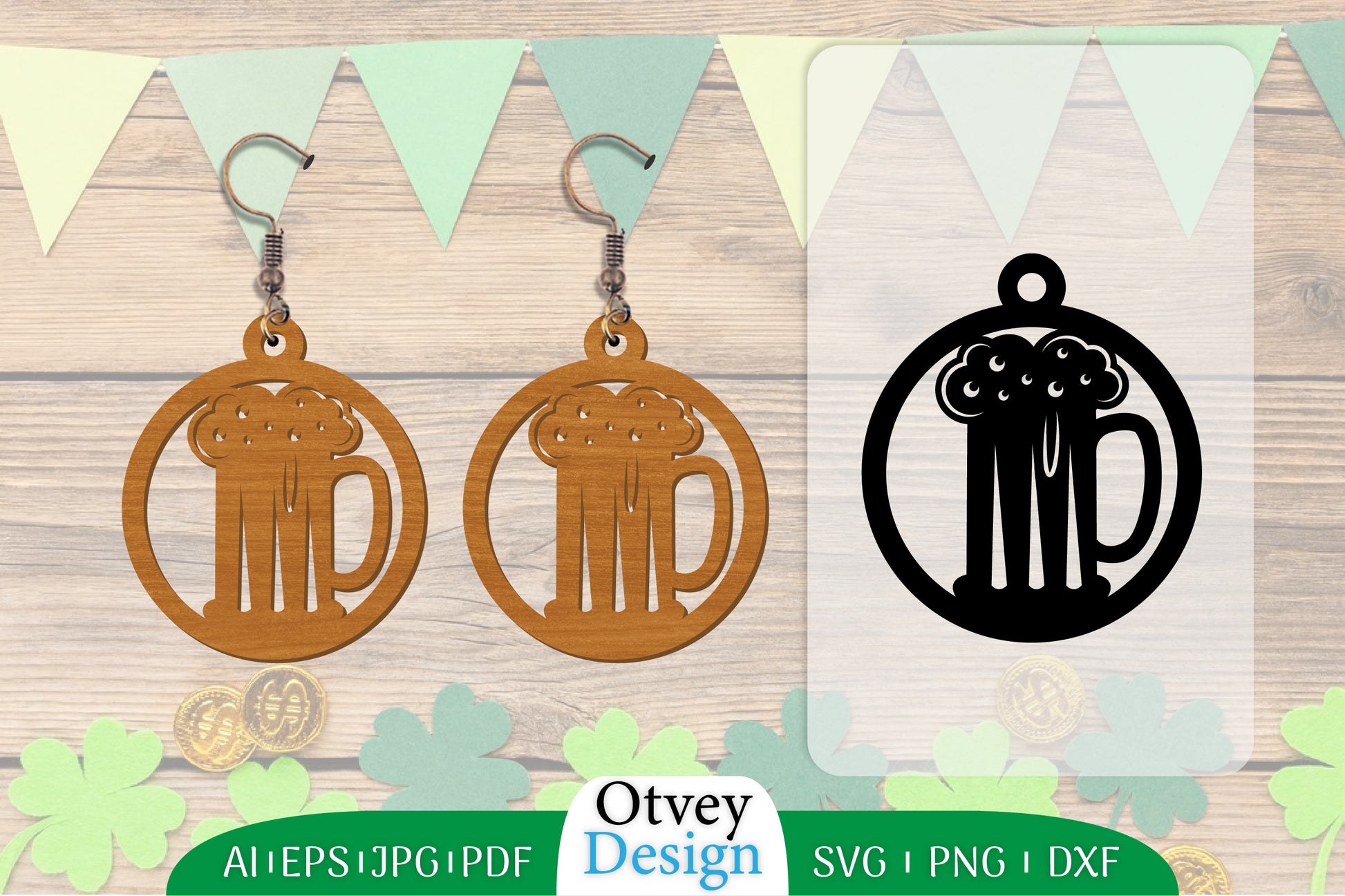 St Patrick's Day Earring Lasercut SVG Bundle 29 - CraftNest - Digital Crafting and Art