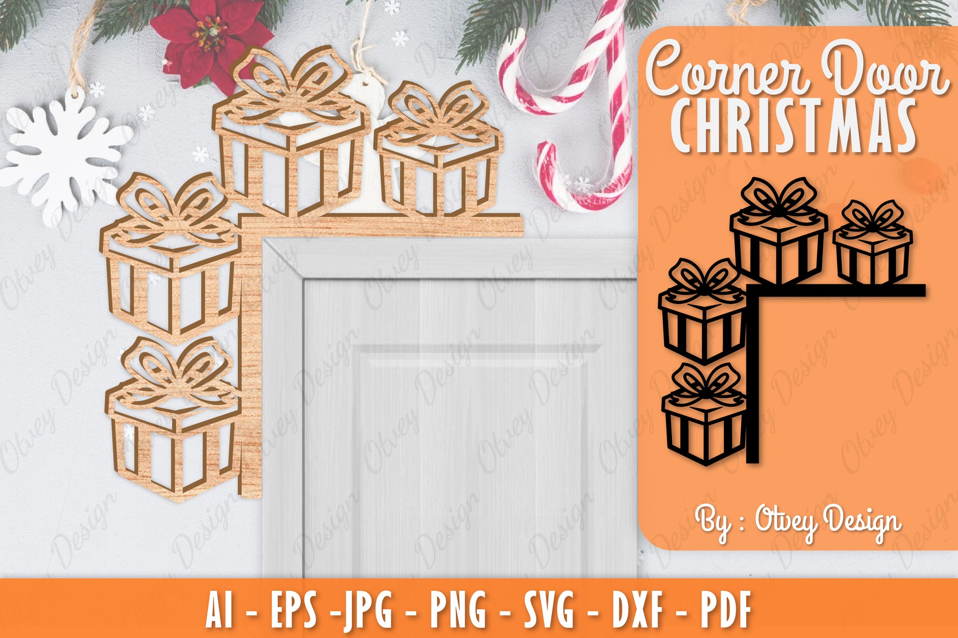 Christmas Corner Door SVG Bundle 27 - CraftNest - Digital Crafting and Art