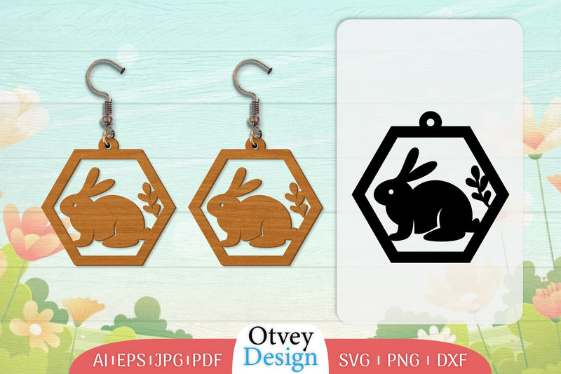 Earring Rabbit Lasercut SVG Bundle 80 - CraftNest - Digital Crafting and Art