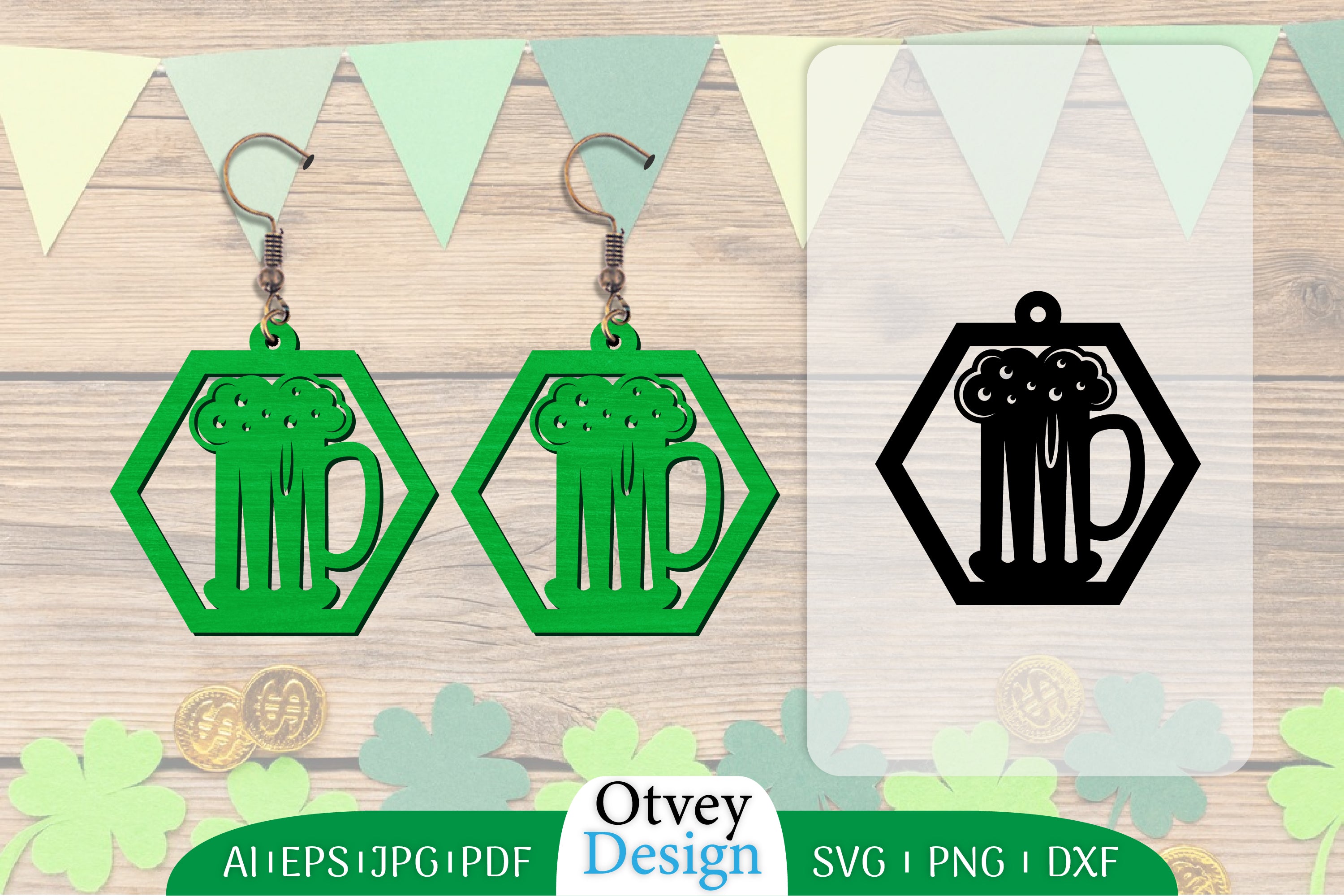 St Patrick's Day Earring Lasercut SVG Bundle