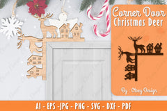 Christmas Deer Door Corner Lasercut SVG Bundle 19 - CraftNest - Digital Crafting and Art