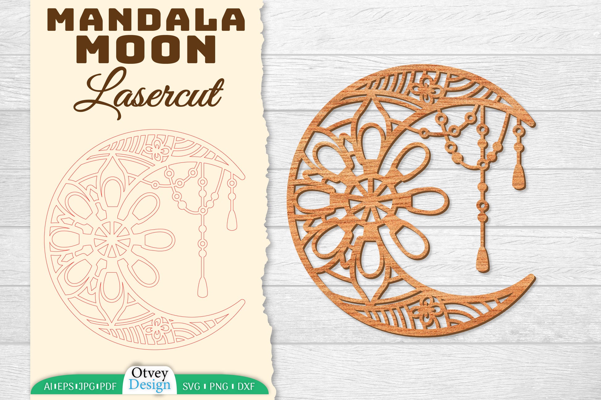 Moon Mandala Lasercut SVG Bundle 8 - CraftNest - Digital Crafting and Art