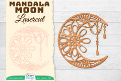 Moon Mandala Lasercut SVG Bundle 8 - CraftNest - Digital Crafting and Art