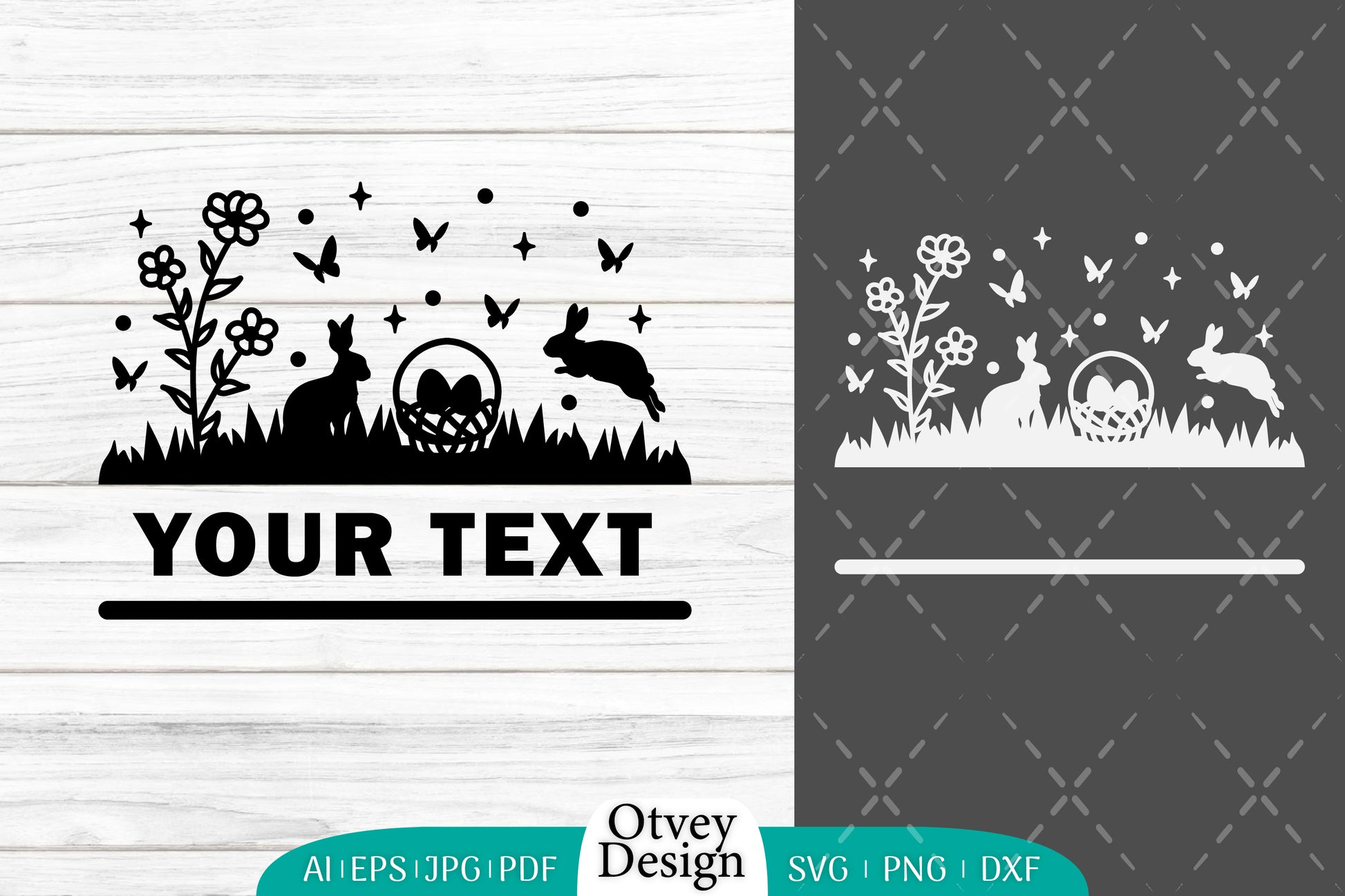 Easter Bunny Garden Scene SVG Bundle 15 - CraftNest - Digital Crafting and Art