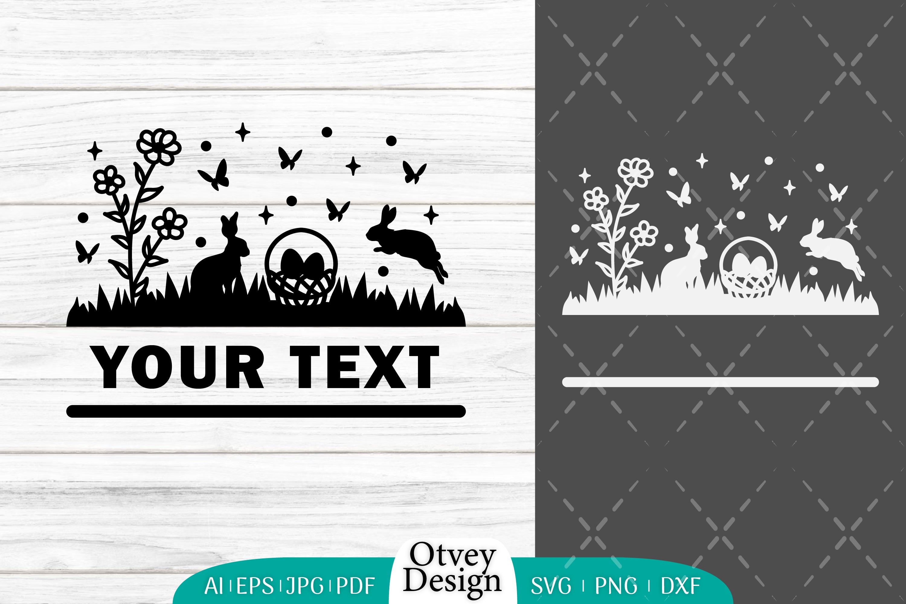 Easter Bunny Garden Scene SVG Bundle 15 - CraftNest - Digital Crafting and Art