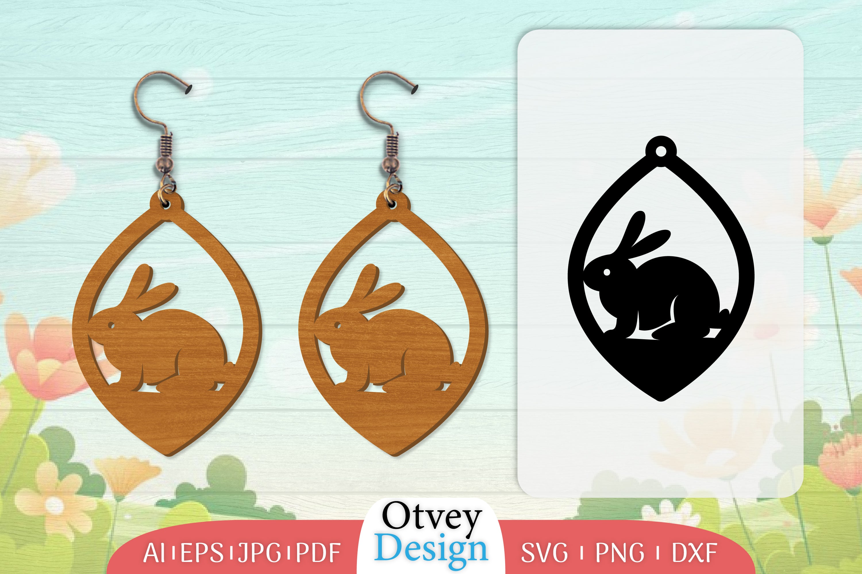 Earring Rabbit Lasercut SVG Bundle 44 - CraftNest - Digital Crafting and Art