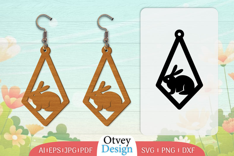 Earring Rabbit Lasercut SVG Bundle 62 - CraftNest - Digital Crafting and Art
