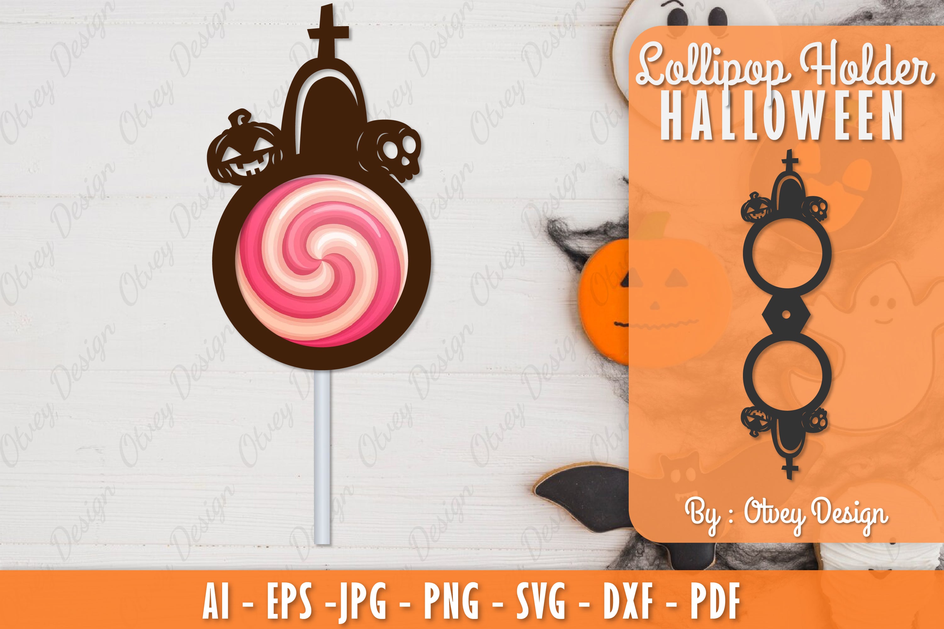 Halloween Lollipop Holder SVG Bundle 24 - CraftNest - Digital Crafting and Art