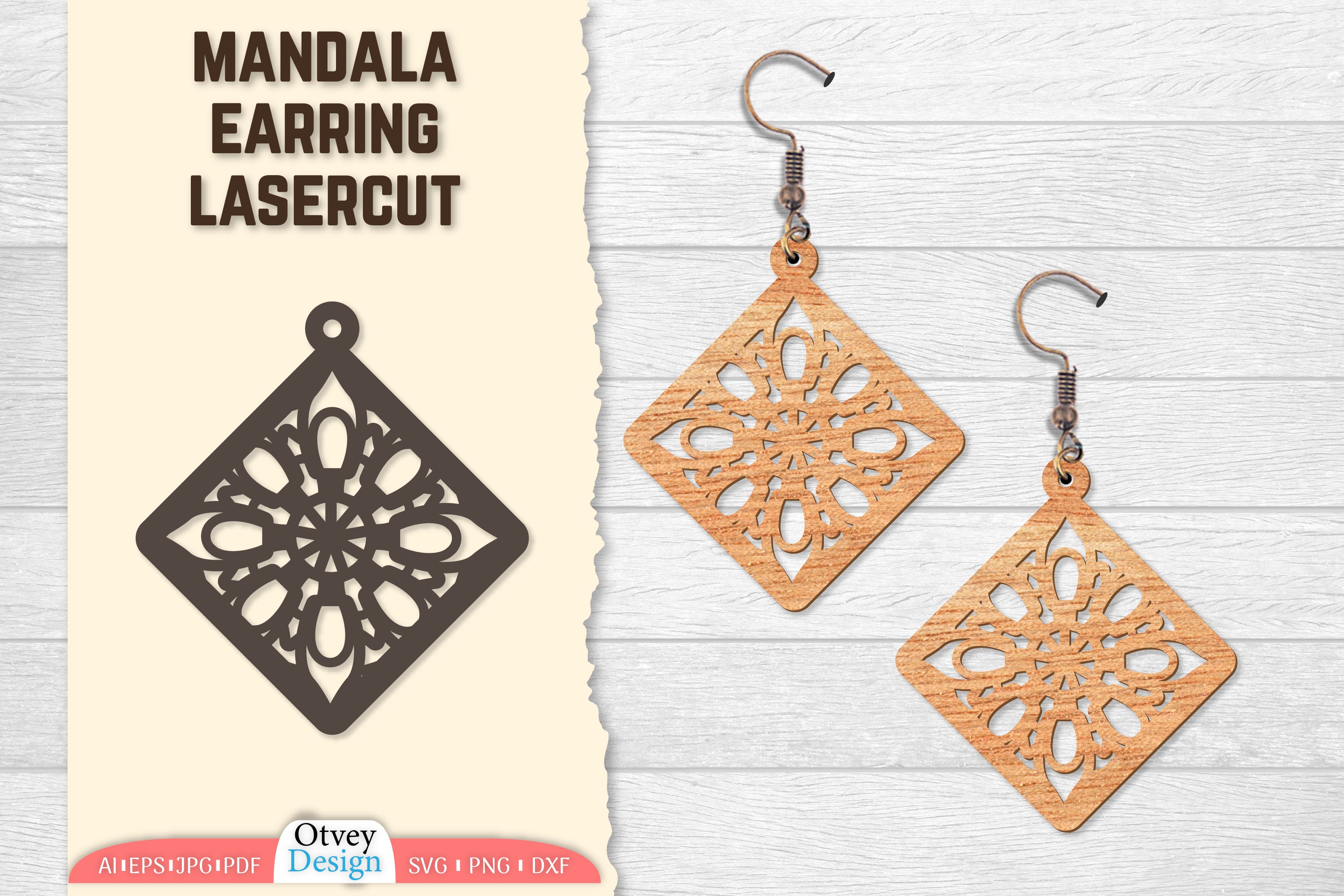 Earring Mandala Lasercut SVG Bundle 15 - CraftNest - Digital Crafting and Art