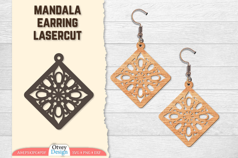 Earring Mandala Lasercut SVG Bundle 15 - CraftNest - Digital Crafting and Art