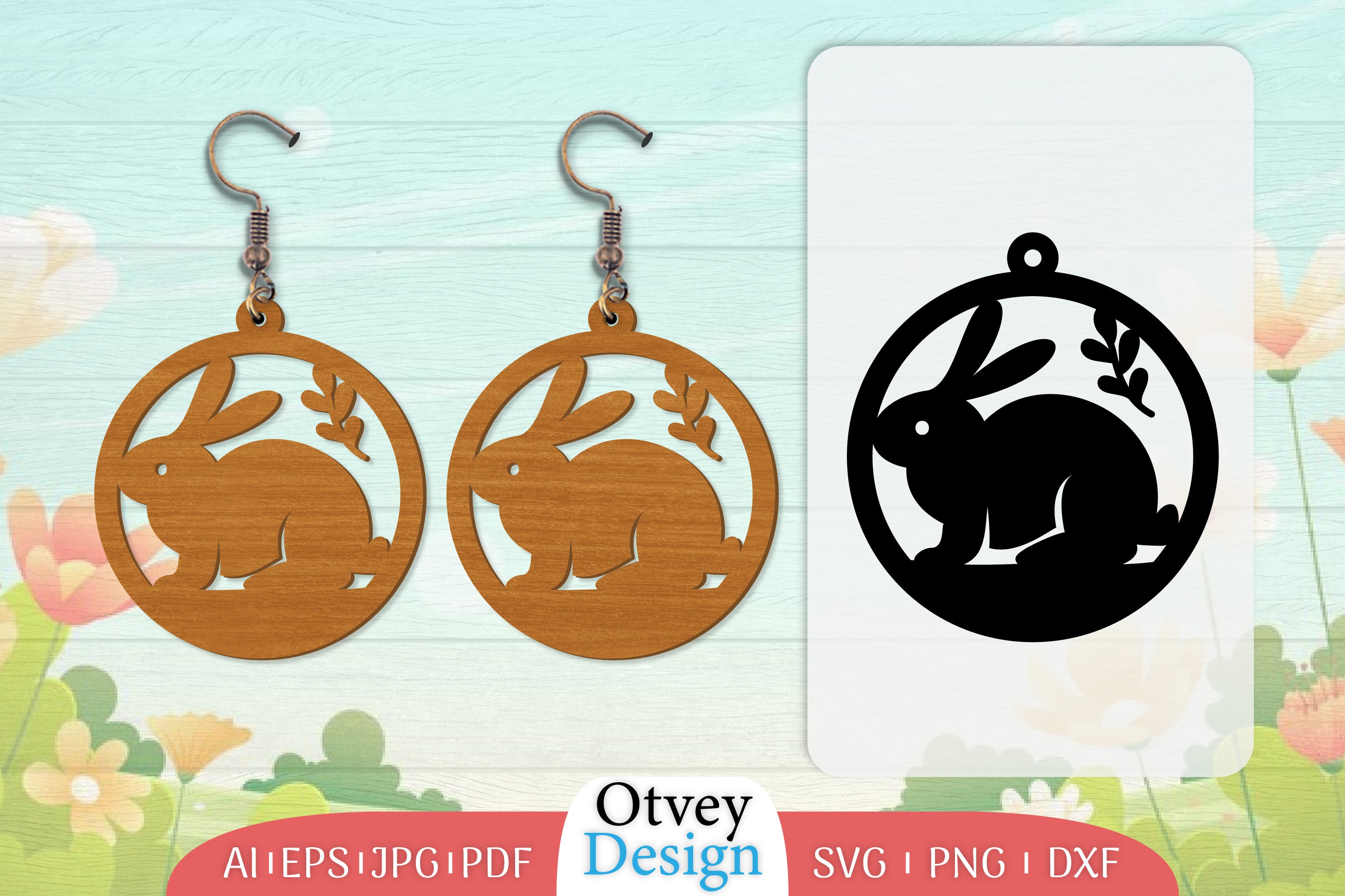 Earring Rabbit Lasercut SVG Bundle 35 - CraftNest - Digital Crafting and Art