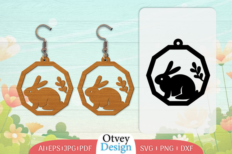 Earring Rabbit Lasercut SVG Bundle 89 - CraftNest - Digital Crafting and Art