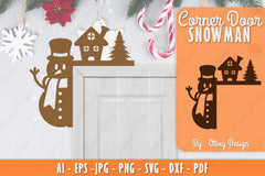 Snowman Door Corner Lasercut SVG Bundle 19 - CraftNest - Digital Crafting and Art