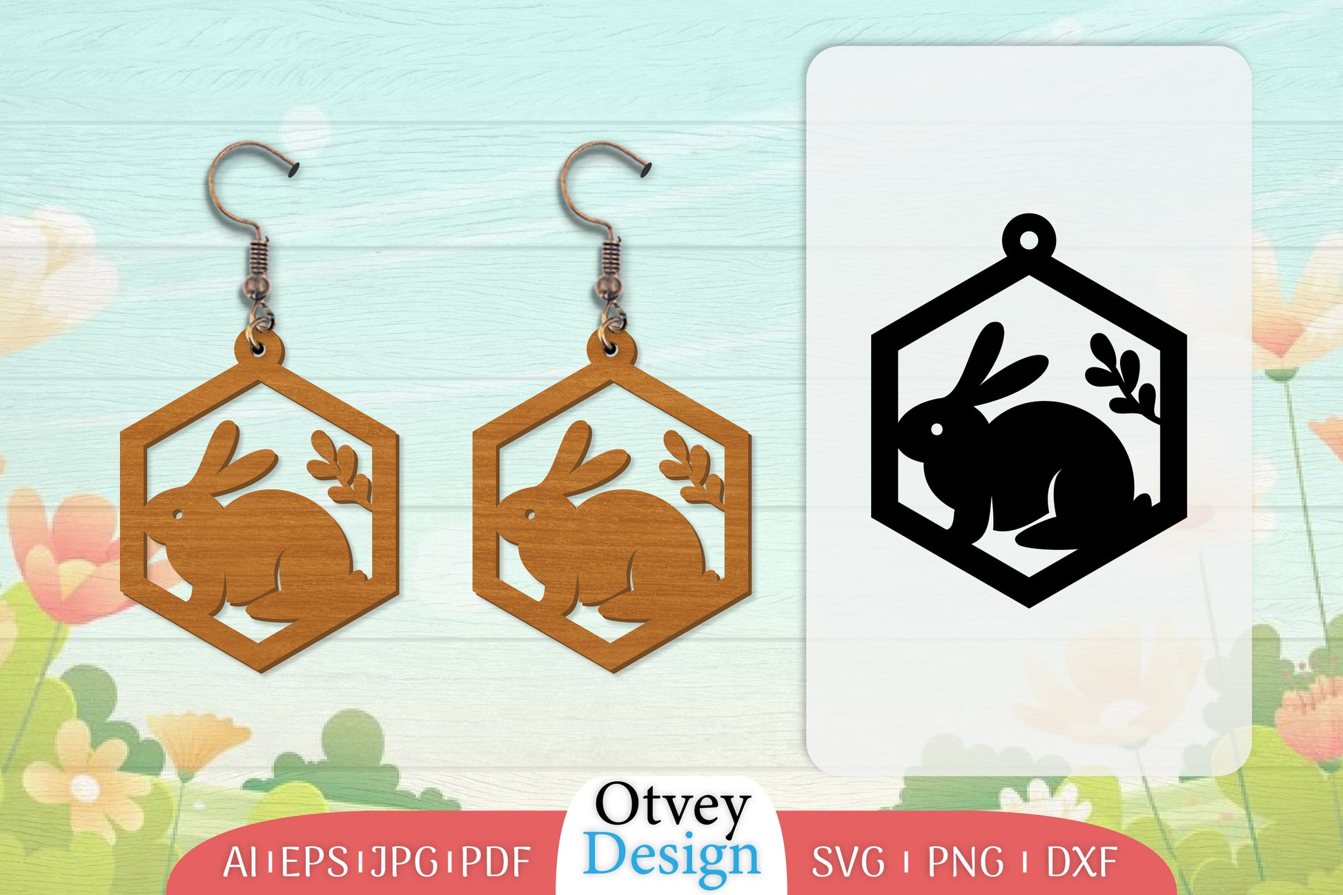 Earring Rabbit Lasercut SVG Bundle 17 - CraftNest - Digital Crafting and Art