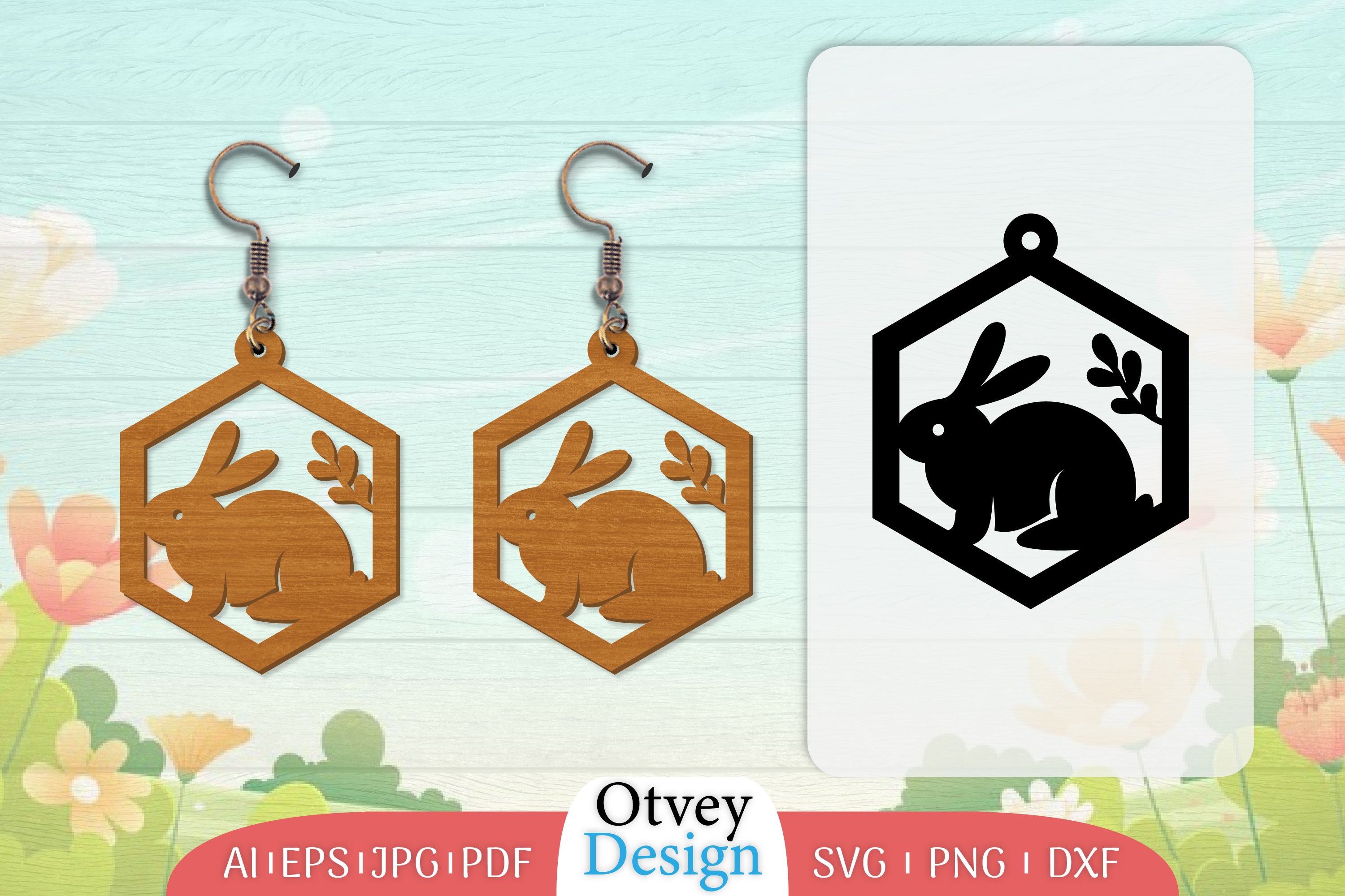Earring Rabbit Lasercut SVG Bundle 17 - CraftNest - Digital Crafting and Art