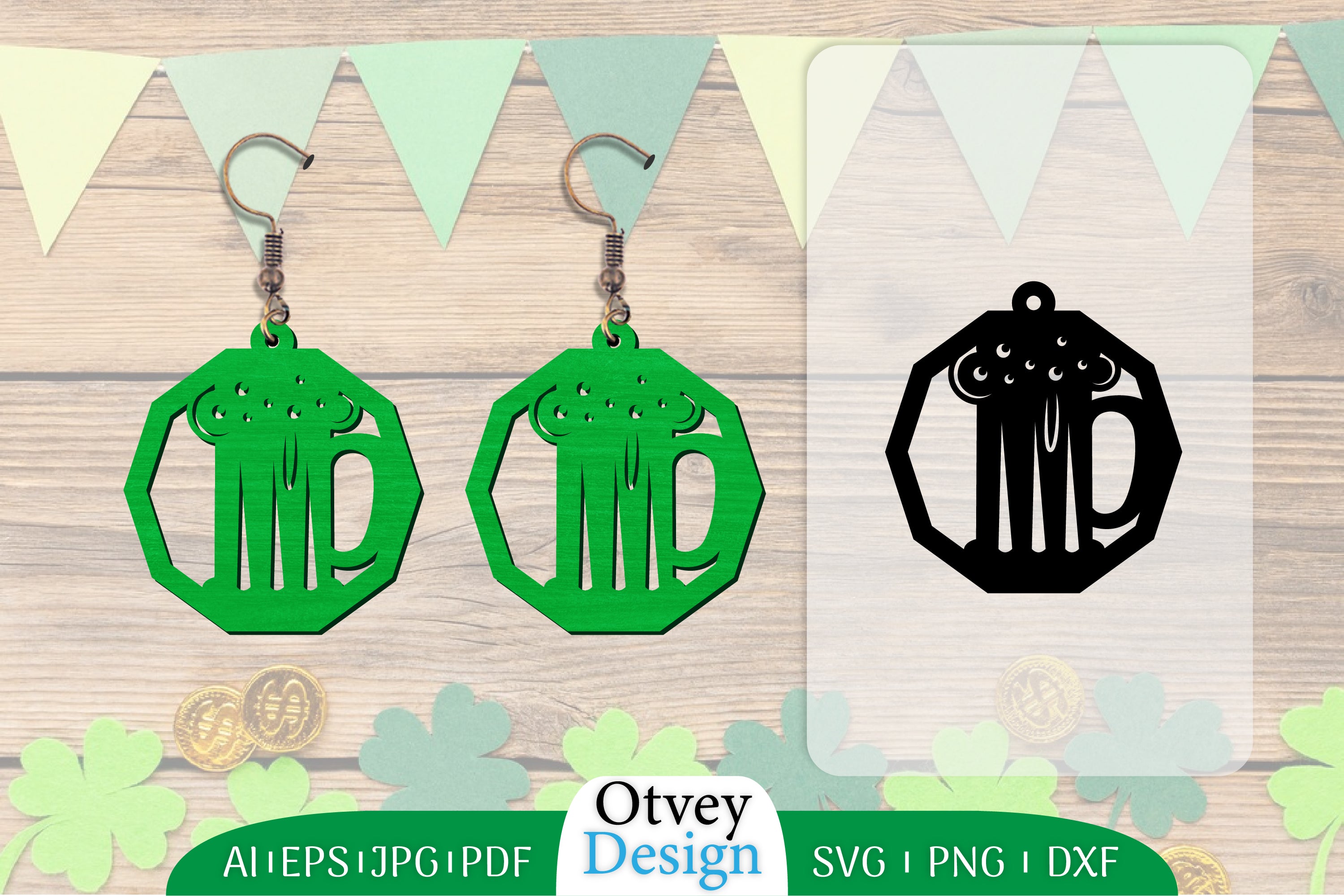 St Patrick's Day Earring Lasercut SVG Bundle 110 - CraftNest - Digital Crafting and Art