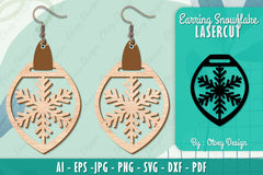 Snowflake Earring Lasercut SVG Bundle 159 - CraftNest - Digital Crafting and Art