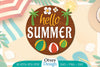 Summer Round Door Hanger SVG Bundle