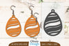 Happy Easter Egg Earring Lasercut SVG Bundle