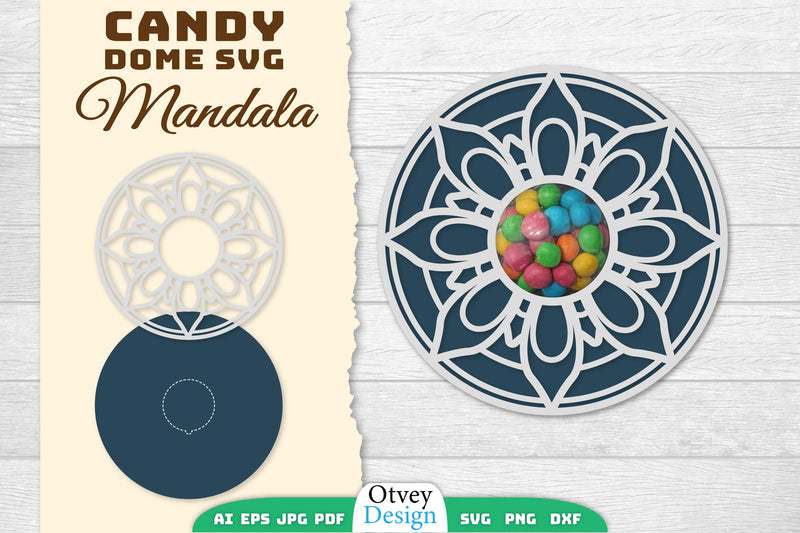 Candy Dome Mandala SVG Bundle 8 - CraftNest - Digital Crafting and Art