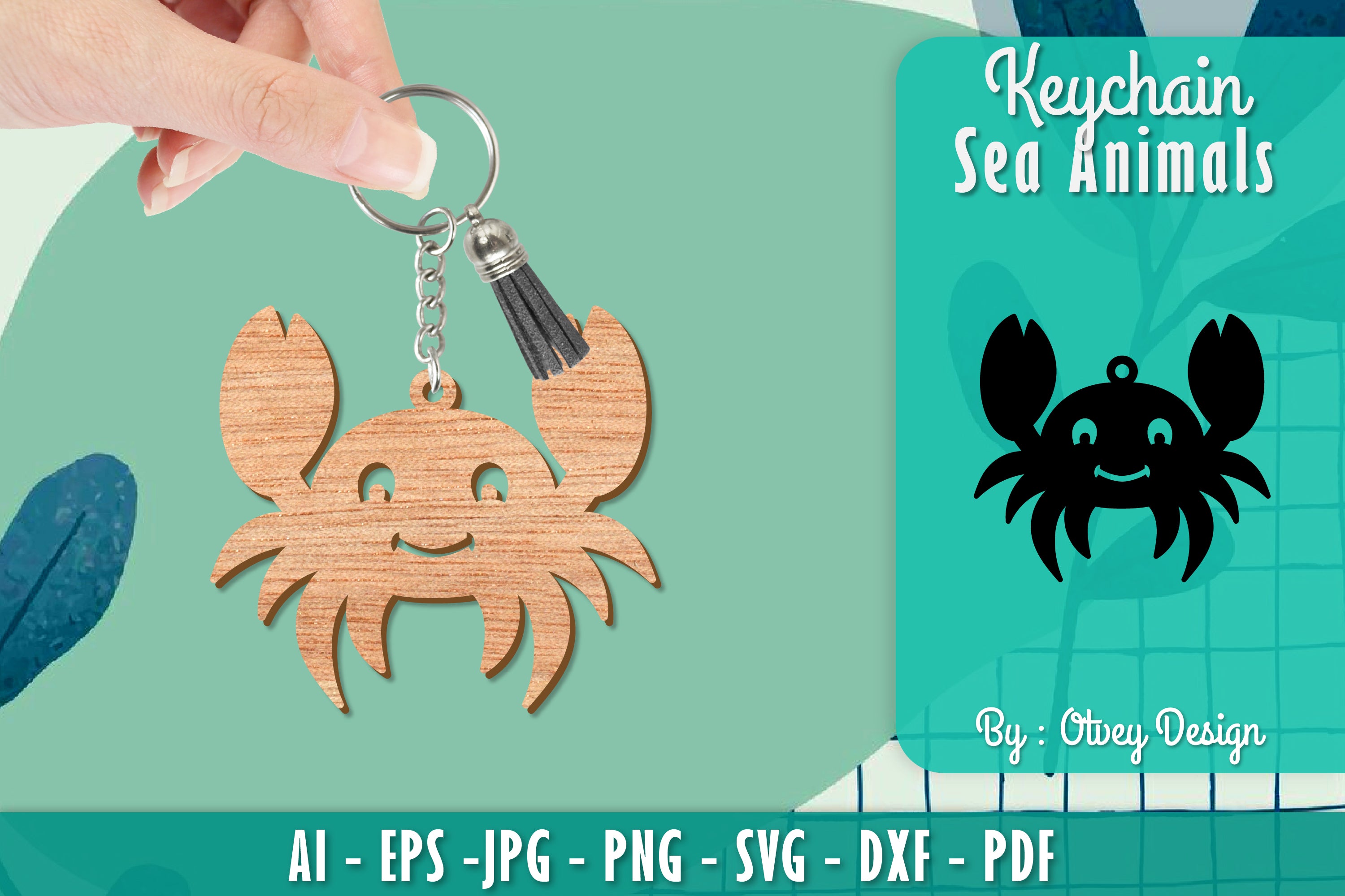 Keychain Sea Animals Lasercut SVG Bundle 11 - CraftNest - Digital Crafting and Art