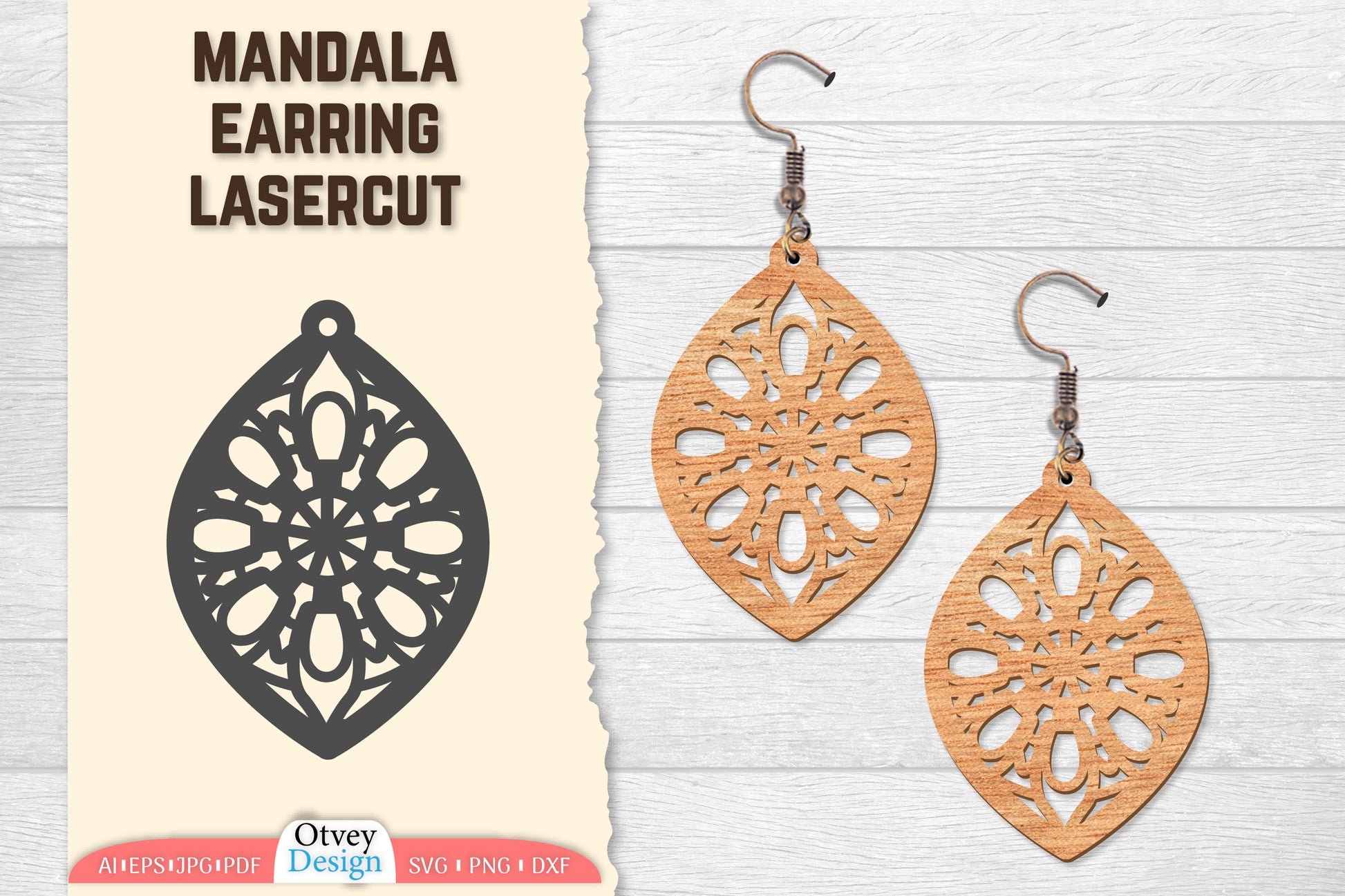 Earring Mandala Lasercut SVG Bundle 31 - CraftNest - Digital Crafting and Art