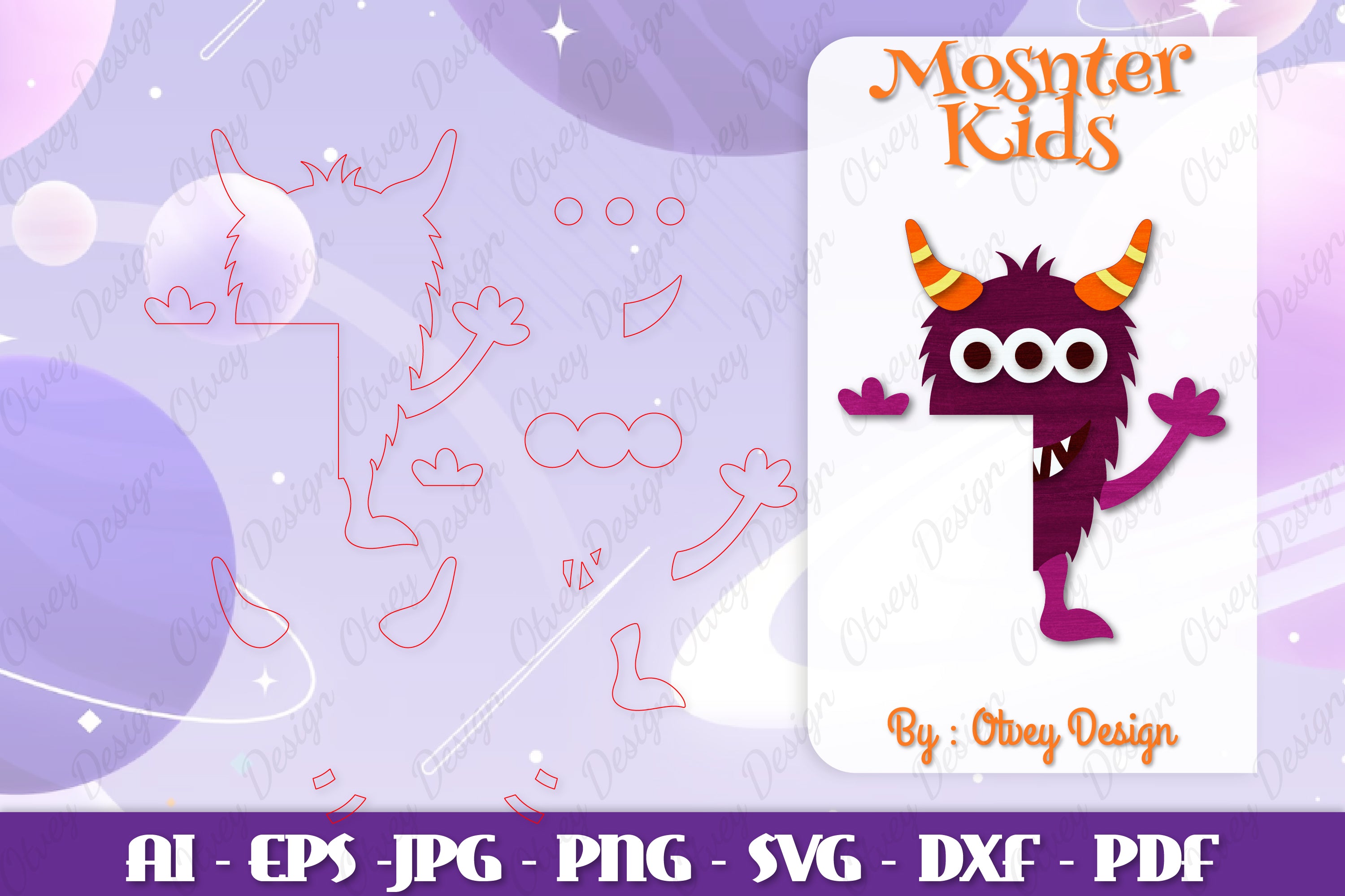 Monster Kids Corner Door Lasercut SVG Bundle 9 - CraftNest - Digital Crafting and Art