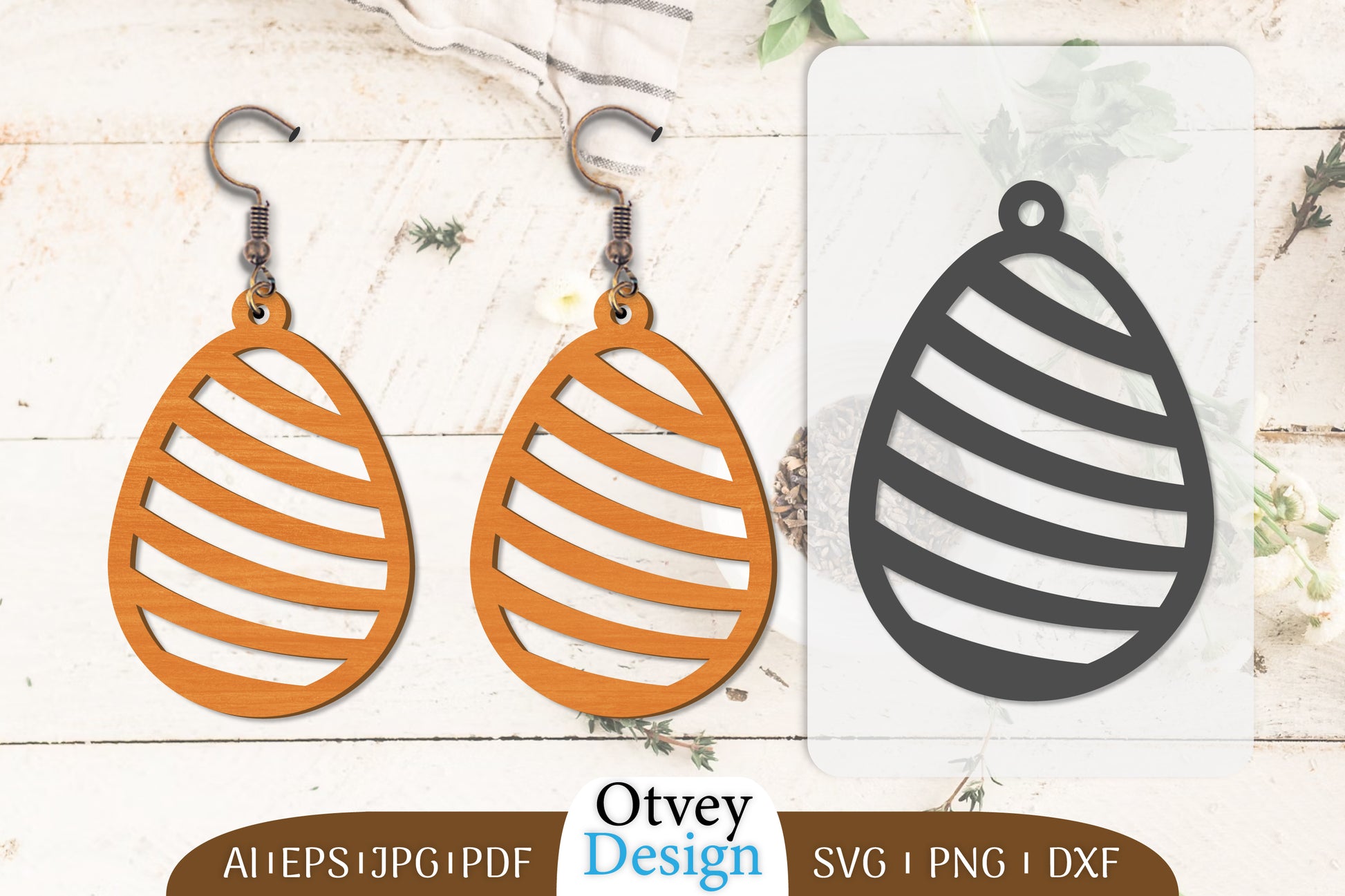 Happy Easter Egg Earring Lasercut SVG Bundle 12 - CraftNest - Digital Crafting and Art
