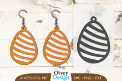 Happy Easter Egg Earring Lasercut SVG Bundle 12 - CraftNest - Digital Crafting and Art