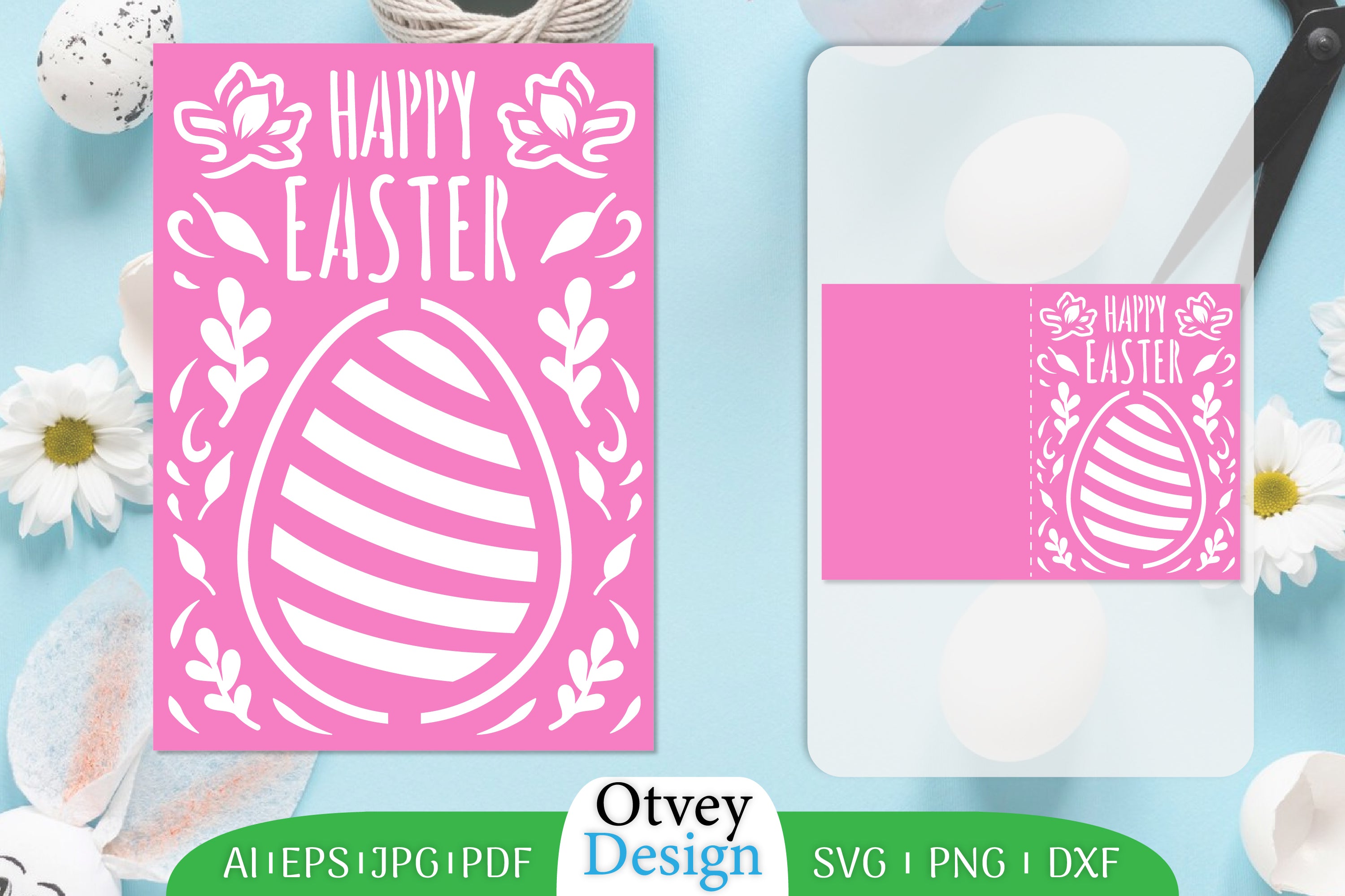 Happy Easter Greeting Card SVG Bundle 12 - CraftNest - Digital Crafting and Art