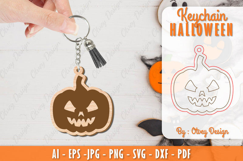 Keychain Halloween Lasercut SVG Bundle 30 - CraftNest - Digital Crafting and Art