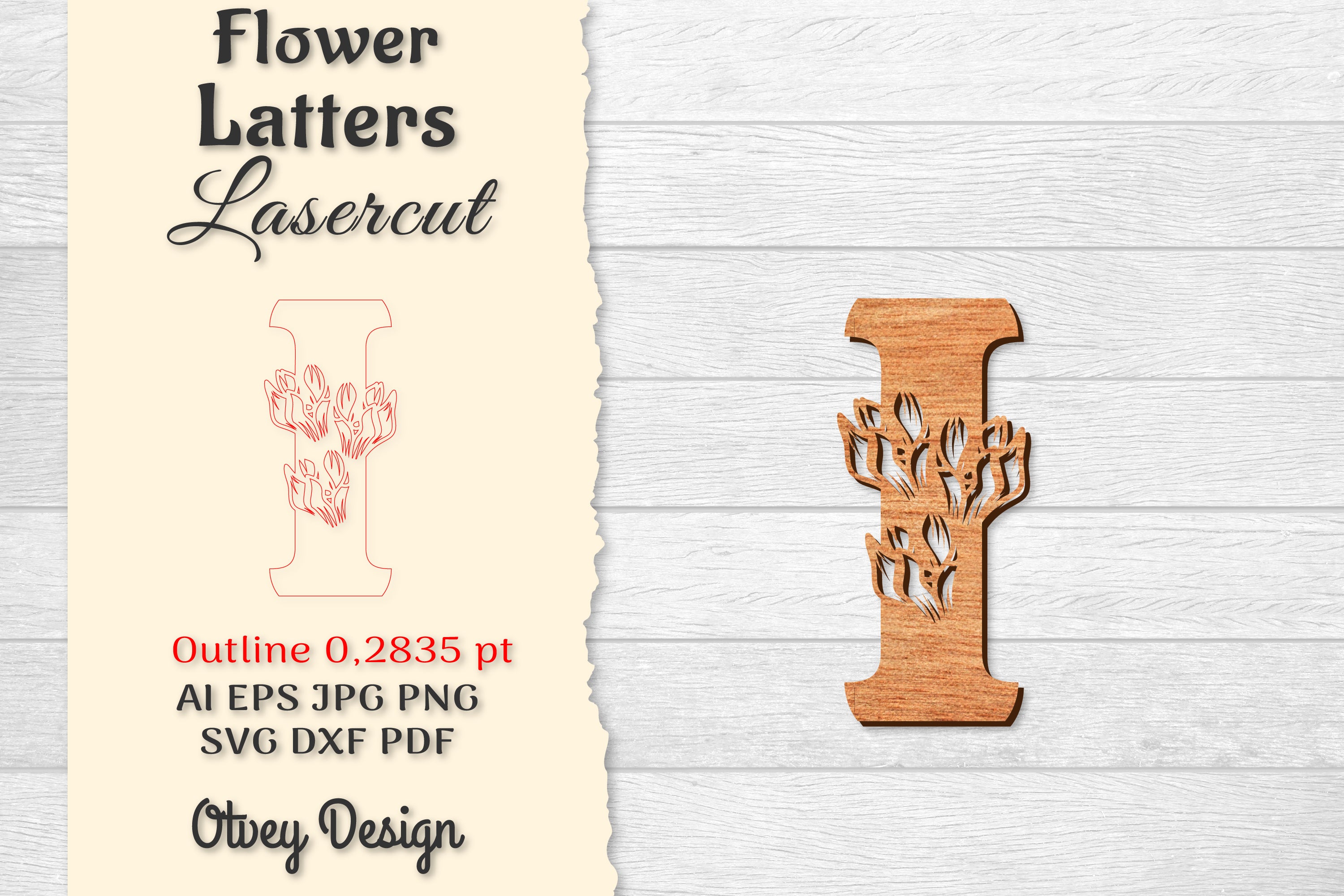 Flower Letters Laser Cut SVG Bundle 111 - CraftNest - Digital Crafting and Art