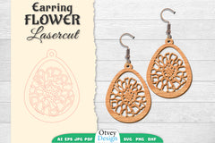 Earring Flower Lasercut SVG Bundle 53 - CraftNest - Digital Crafting and Art