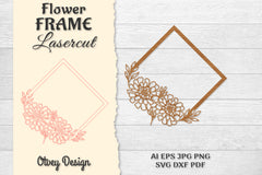 5 Frame Flower Lasercut SVG Bundle 9 - CraftNest - Digital Crafting and Art