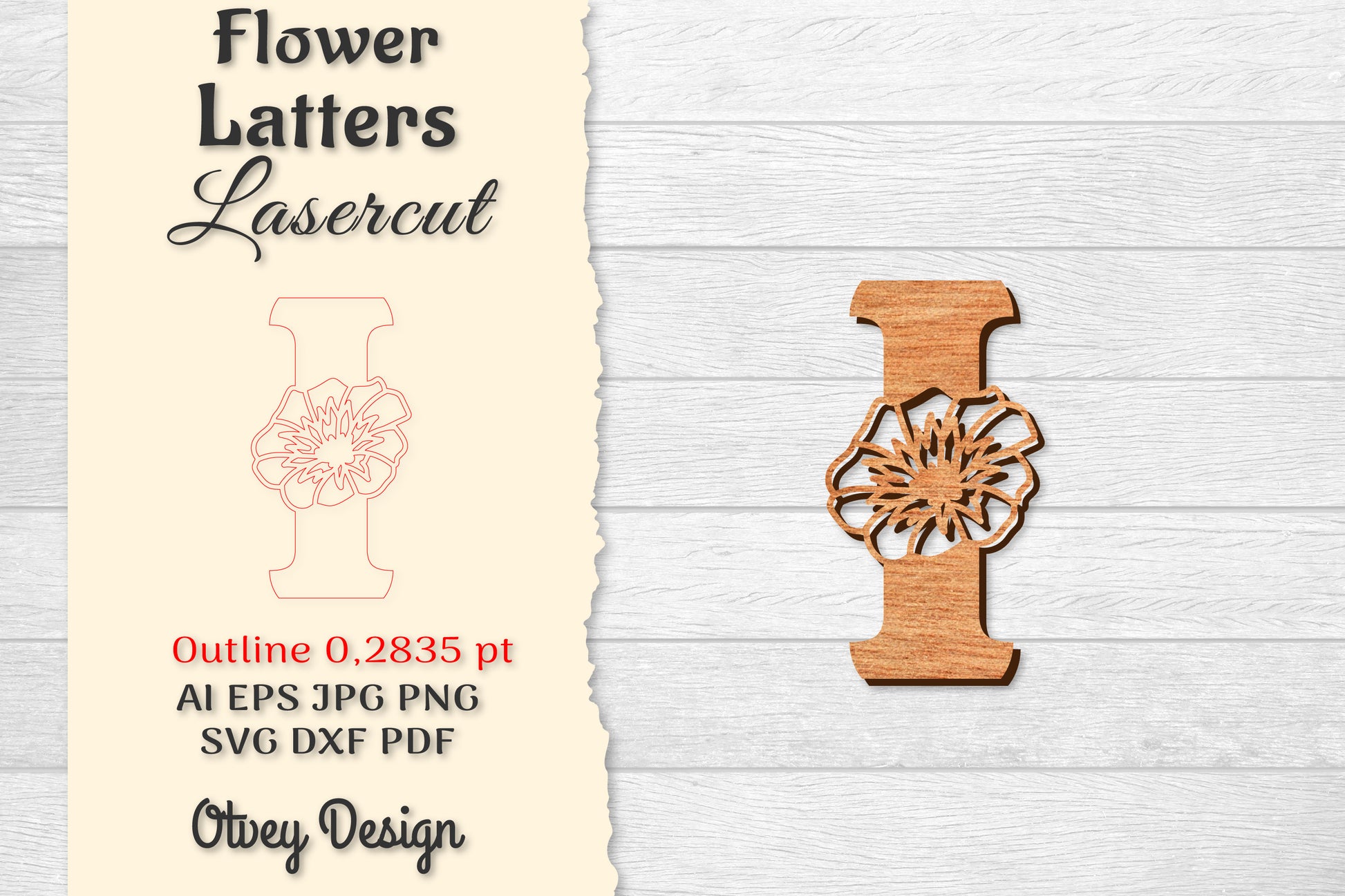 Flower Letters Laser Cut SVG Bundle 27 - CraftNest - Digital Crafting and Art