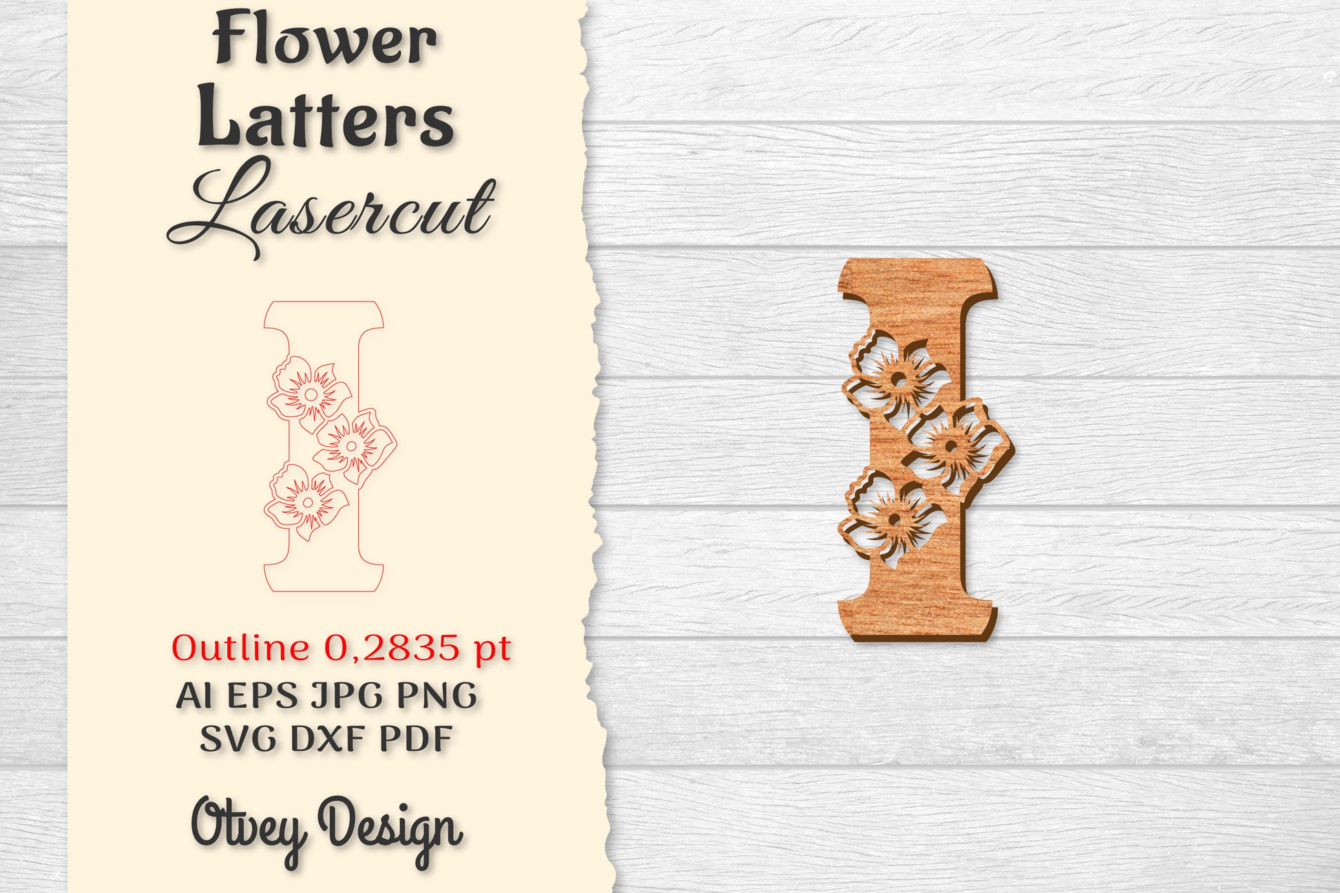 Flower Letters Laser Cut SVG Bundle 130 - CraftNest - Digital Crafting and Art