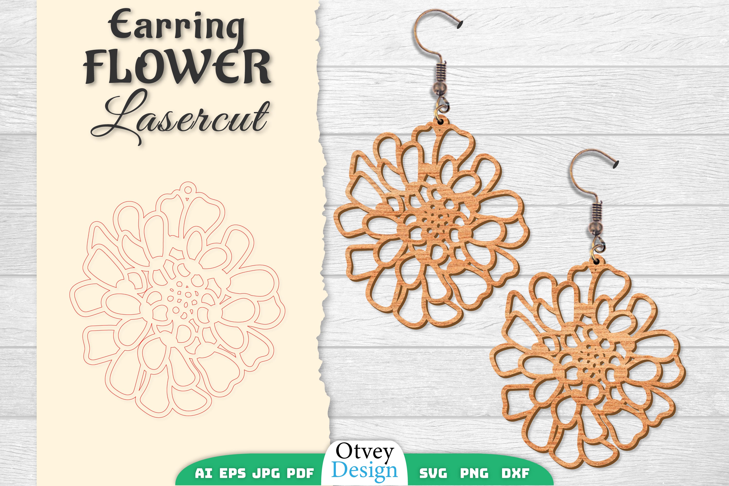Earring Flower Lasercut SVG Bundle 9 - CraftNest - Digital Crafting and Art