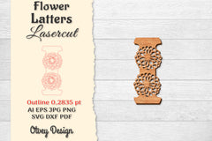 Flower Letters Laser Cut File SVG Bundle 19 - CraftNest - Digital Crafting and Art
