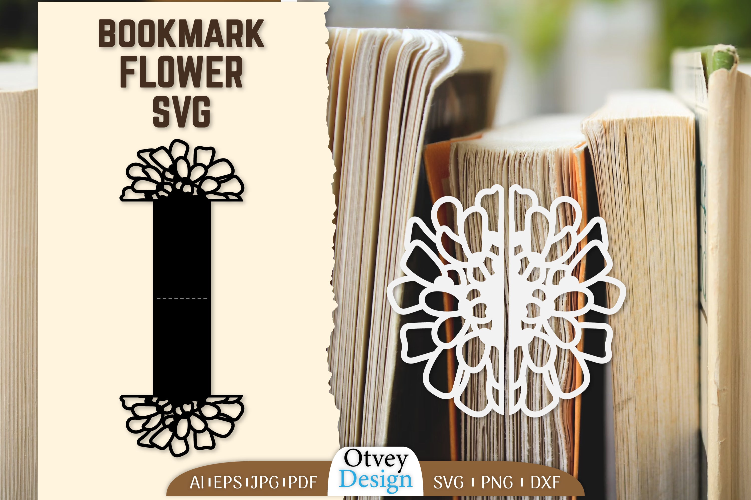 Cutout Flower Bookmark SVG Bundle 9 - CraftNest - Digital Crafting and Art
