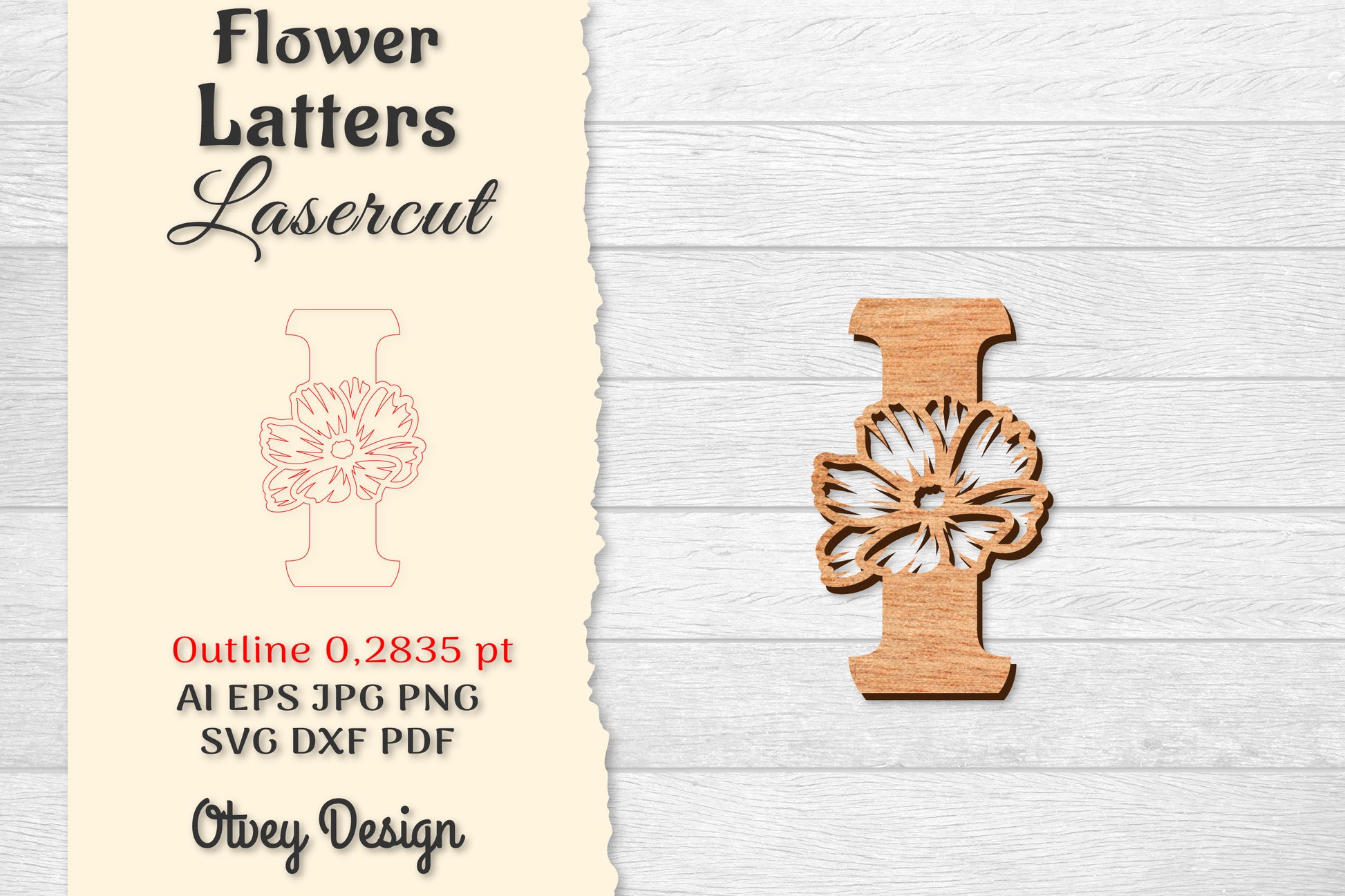 Flower Letters Laser Cut File SVG Bundle 47 - CraftNest - Digital Crafting and Art