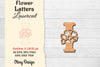 Flower Letters Laser Cut File SVG Bundle
