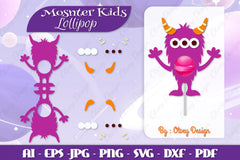 Monster Kids Lollipop Holders SVG Bundle 9 - CraftNest - Digital Crafting and Art